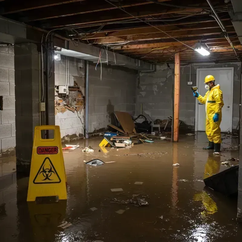 Flooded Basement Electrical Hazard in Fremont County, WY Property